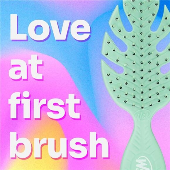 Wet Brush Go Green Mini Detangler, Green - Detangling Travel Hair Brush - Picture 10 of 14